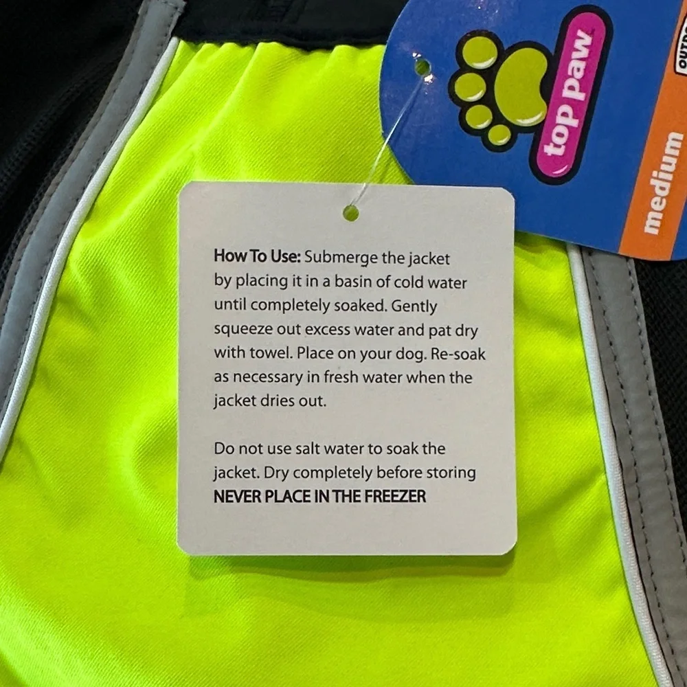 Cooling Dog Vest - High-Visibility Yellow and Black